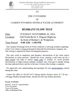 Hydrant Flow Testing 11-26